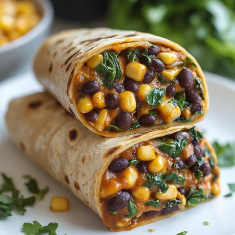 Quick Black Bean and Spinach Wraps