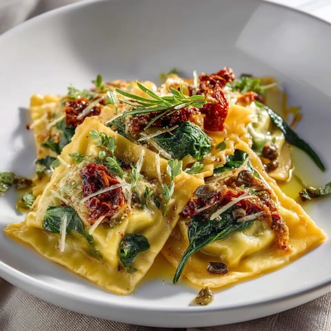 Mediterranean Veggie Ravioli