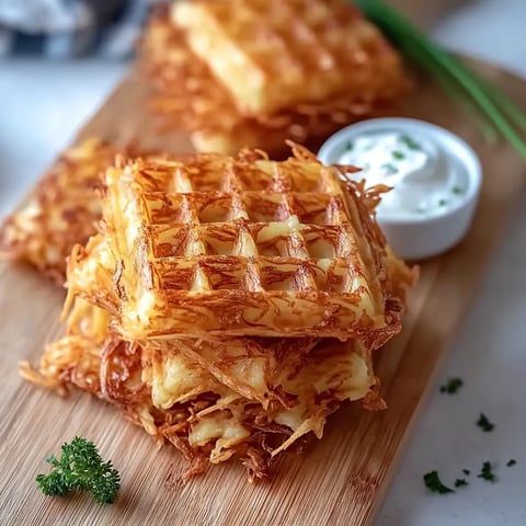 Golden Hashbrown Waffles